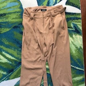 Tan high waisted trousers